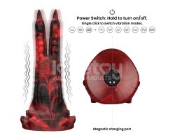 Вибратор в форме лапы с двумя пальцами Savage Charm Double-Claw черно-красный-foto13
