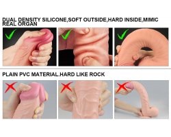 Фаллоимитатор Dual Layer Platinum Silicone Cock, 30,5 см, Ø 5,3 см-foto14