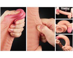 Фаллоимитатор Dual Layer Platinum Silicone Cock, 30,5 см, Ø 5,3 см-foto15