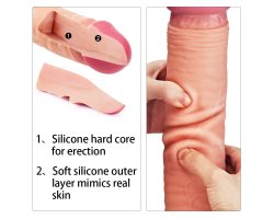Фаллоимитатор Dual Layer Platinum Silicone Cock, 30,5 см, Ø 5,3 см-foto13
