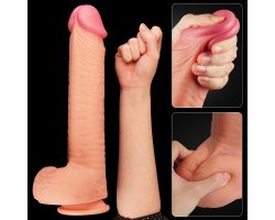 Фаллоимитатор Dual Layer Platinum Silicone Cock, 30,5 см, Ø 5,3 см-foto8