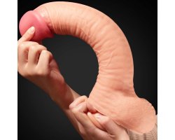 Фаллоимитатор Dual Layer Platinum Silicone Cock, 30,5 см, Ø 5,3 см-foto7