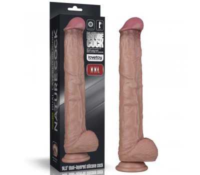 Гибкий фаллоимитатор с хребтом Silicone Cock XXL 37,5 см, Ø 6 см Гибкий фаллоимитатор с хребтом Silicone Cock XXL 37,5 см, Ø 6 см