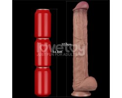 Гибкий фаллоимитатор с хребтом Silicone Cock XXL 37,5 см, Ø 6 см-foto12