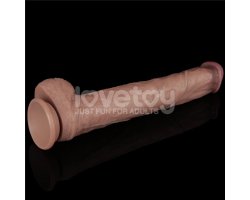 Гибкий фаллоимитатор с хребтом Silicone Cock XXL 37,5 см, Ø 6 см-foto3