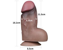 Фаллоимитатор увеличенной полноты Silicone Cock, мулат, 18,2 см, Ø 6,6-foto4