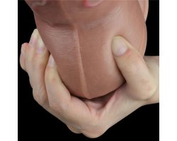 Фаллоимитатор увеличенной полноты Silicone Cock, мулат, 18,2 см, Ø 6,6-foto13
