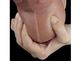 Фаллоимитатор увеличенной полноты Silicone Cock, мулат, 18,2 см, Ø 6,6-foto13
