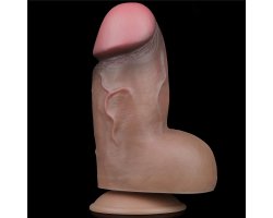 Фаллоимитатор увеличенной полноты Silicone Cock, мулат, 18,2 см, Ø 6,6-foto5