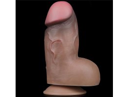 Фаллоимитатор увеличенной полноты Silicone Cock, мулат, 18,2 см, Ø 6,6-foto5