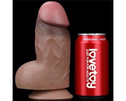 Фаллоимитатор увеличенной полноты Silicone Cock, мулат, 18,2 см, Ø 6,6-foto12