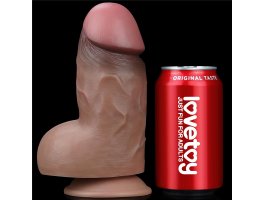 Фаллоимитатор увеличенной полноты Silicone Cock, мулат, 18,2 см, Ø 6,6-foto12