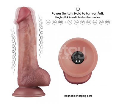 Вибратор Dual Density Power Cock, 21,6 см, Ø 4,5 см Вибратор Dual Density Power Cock, 21,6 см, Ø 4,5 см