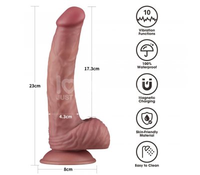 Вибратор с мошонкой Dual Density Power Cock, 23 см, Ø 4,3 см Вибратор с мошонкой Dual Density Power Cock, 23 см, Ø 4,3 см