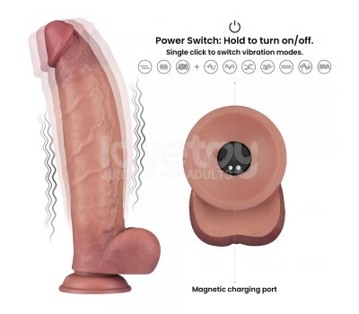 Мощный вибратор Dual Density Power Cock, 31 см, Ø 6,5 см Мощный вибратор Dual Density Power Cock, 31 см, Ø 6,5 см