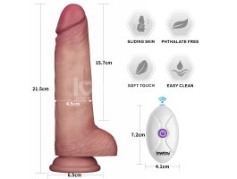 Перезаряжаемый вибратор Sliding Skin Pro II, телесный, 21,5 см, Ø 4,5 см-foto10