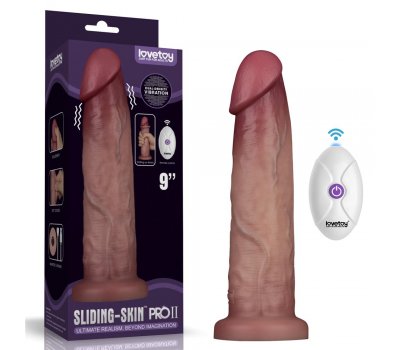 Перезаряжаемый вибратор без мошонки Sliding Skin Pro II, телесный, 22,7 см, Ø 4,5 см Перезаряжаемый вибратор без мошонки Sliding Skin Pro II, телесный, 22,7 см, Ø 4,5 см