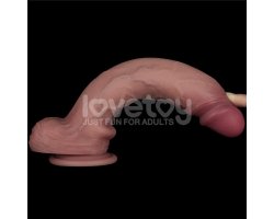 Перезаряжаемый вибратор с мошонкой Sliding Skin Pro II, телесный, 25 см, Ø 4,5 см-foto13