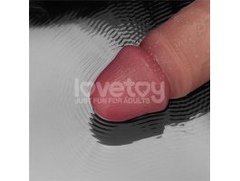 Перезаряжаемый вибратор с мошонкой Sliding Skin Pro II, телесный, 25 см, Ø 4,5 см-foto2