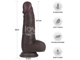 Фаллоимитатор Sliding Skin Pro II, черный, 20 см, Ø 4,5 см-foto11