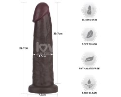 Фаллоимитатор Sliding Skin Pro II, черный, 22,7 см, Ø 4,5 см-foto9