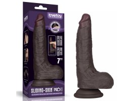 Фаллоимитатор с мошонкой Sliding Skin Pro II, черный, 17,5 см, Ø 3,5 см Фаллоимитатор с мошонкой Sliding Skin Pro II, черный, 17,5 см, Ø 3,5 см