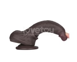 Фаллоимитатор с мошонкой Sliding Skin Pro II, черный, 17,5 см, Ø 3,5 см-foto6