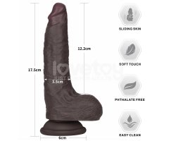 Фаллоимитатор с мошонкой Sliding Skin Pro II, черный, 17,5 см, Ø 3,5 см-foto12