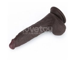 Фаллоимитатор с мошонкой Sliding Skin Pro II, черный, 17,5 см, Ø 3,5 см-foto5