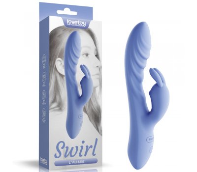 Перезаряжаемый вибратор L'Allure Swirl, голубой 20,5 см, Ø 3,4 см Перезаряжаемый вибратор L'Allure Swirl, голубой 20,5 см, Ø 3,4 см
