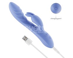 Перезаряжаемый вибратор L'Allure Swirl, голубой 20,5 см, Ø 3,4 см-foto6