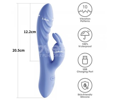 Перезаряжаемый вибратор L'Allure Swirl, голубой 20,5 см, Ø 3,4 см Перезаряжаемый вибратор L'Allure Swirl, голубой 20,5 см, Ø 3,4 см