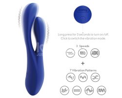 Перезаряжаемый вибратор L'Allure Pulse, темно-синий, 19 см, Ø 2,7 см-foto12