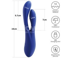 Перезаряжаемый вибратор L'Allure Pulse, темно-синий, 19 см, Ø 2,7 см-foto4