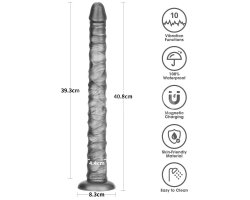 Анальный перезаряжаемый вибростимулятор оригинальной формы Vibrax Slider, 40,8 см-foto6