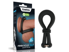 Регулируемое двойное кольцо из мягкого силикона Pinnacle Pro Anyfit Plus Stretcher, черное Регулируемое двойное кольцо из мягкого силикона Pinnacle Pro Anyfit Plus Stretcher, черное