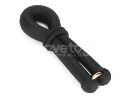 Регулируемое двойное кольцо из мягкого силикона Pinnacle Pro Anyfit Plus Stretcher, черное-foto4