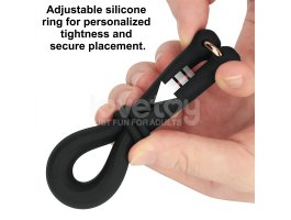 Регулируемое двойное кольцо из мягкого силикона Pinnacle Pro Anyfit Plus Stretcher, черное-foto7