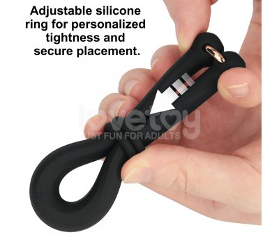 Регулируемое двойное кольцо из мягкого силикона Pinnacle Pro Anyfit Plus Stretcher, черное Регулируемое двойное кольцо из мягкого силикона Pinnacle Pro Anyfit Plus Stretcher, черное