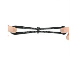 Регулируемое двойное кольцо из мягкого силикона Pinnacle Pro Anyfit Plus Stretcher, черное-foto9