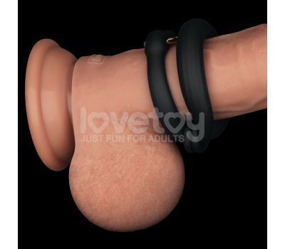 Регулируемое двойное кольцо из мягкого силикона Pinnacle Pro Anyfit Plus Stretcher, черное Регулируемое двойное кольцо из мягкого силикона Pinnacle Pro Anyfit Plus Stretcher, черное