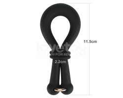 Регулируемое двойное кольцо из мягкого силикона Pinnacle Pro Anyfit Plus Stretcher, черное-foto15