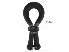 Регулируемое двойное кольцо из мягкого силикона Pinnacle Pro Anyfit Plus Stretcher, черное-foto15