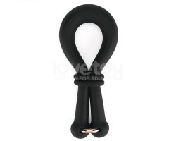 Регулируемое двойное кольцо из мягкого силикона Pinnacle Pro Anyfit Plus Stretcher, черное-foto3