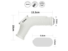 Насадка с вибрацией и бандаж на мошонку Vibrating Drip Knights Ring, белая, Ø 3,8 - 4,8 см-foto3