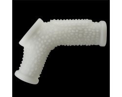 Насадка с вибрацией и бандаж на мошонку Vibrating Drip Knights Ring, белая, Ø 3,8 - 4,8 см-foto2