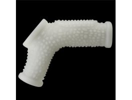 Насадка с вибрацией и бандаж на мошонку Vibrating Drip Knights Ring, белая, Ø 3,8 - 4,8 см-foto2
