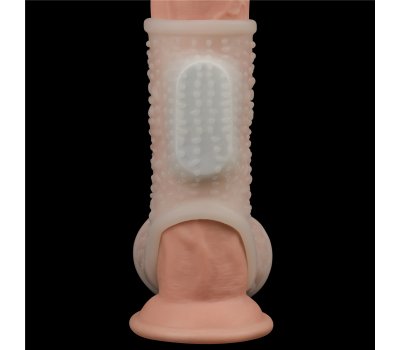Насадка с вибрацией и бандаж на мошонку Vibrating Drip Knights Ring, белая, Ø 3,8 - 4,8 см Насадка с вибрацией и бандаж на мошонку Vibrating Drip Knights Ring, белая, Ø 3,8 - 4,8 см