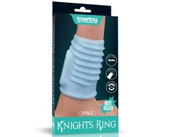 Насадка с вибрацией Spiral Knights Ring, голубой, Ø 3,6 см, 10 см