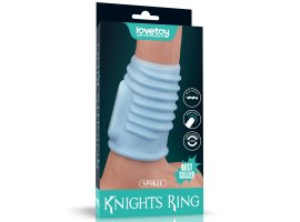 Насадка с вибрацией Spiral Knights Ring, голубой, Ø 3,6 см, 10 см